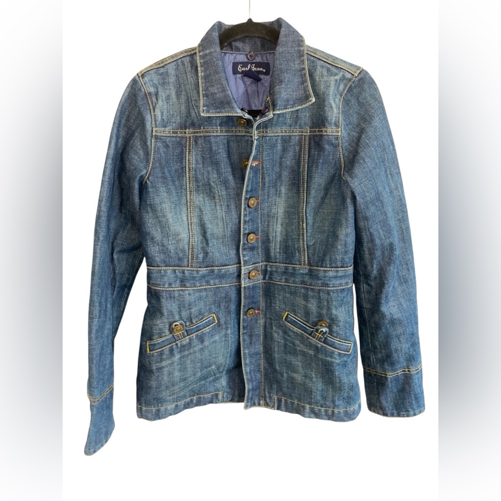 Y2K Earl Jeans Denim Utility Tailored Style Jacket - Picture 2 of 8